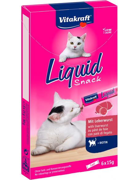 Vitakraft Cat Liquid Snack Paté amb Biotina 6x15gr. 4008239580665