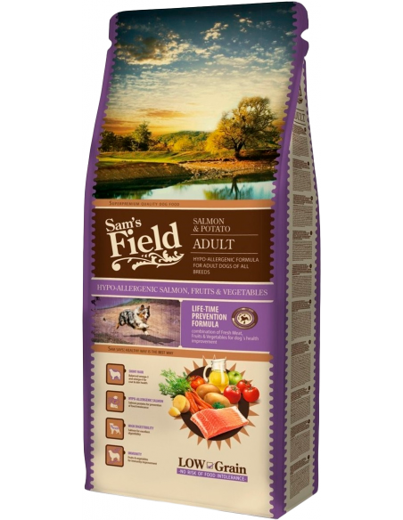 Sam's Field Adult Salmó i Patata. EAN 8594031444312 / 8594031444305