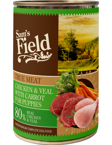 Sam`s Field Puppy Pollastre i Vedella 400 gr. EAN 8595602523924