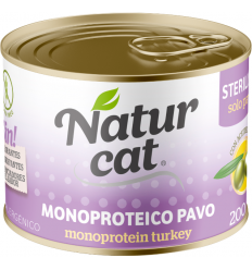NaturCat Sterilised Monoproteic Gall Dindi 200 gr. EAN 606110285513