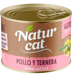 NaturCat Kitten Pollo y Ternera 200 gr. EAN 606110285544