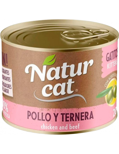 NaturCat Kitten Pollastre i Vedella 200 gr. EAN 606110285544