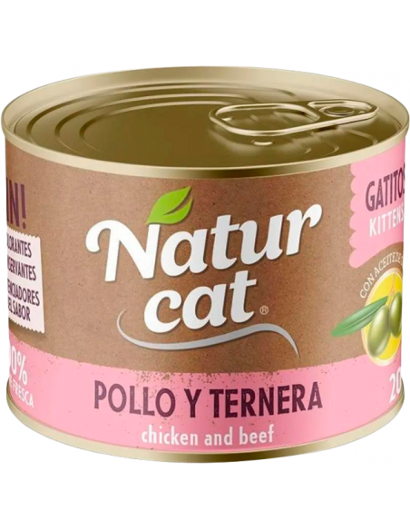 NaturCat Kitten Pollo y Ternera 200 gr. EAN 606110285544