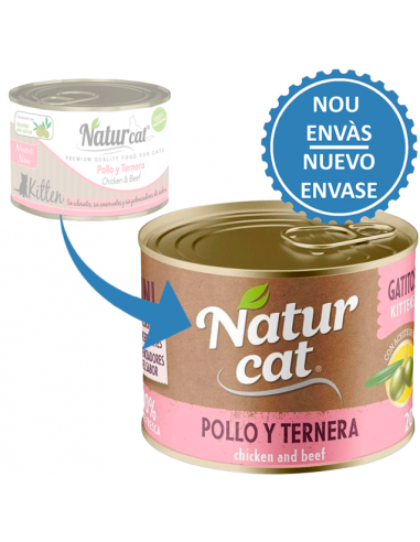 NaturCat Kitten Pollo y Ternera 200 gr. EAN 606110285544