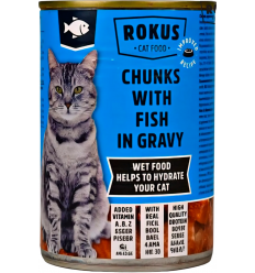 Rokus Cat Trozos de Pescado en Salsa 415 gr. EAN 8710862994851