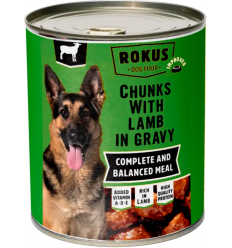 Rokus Dog Trossos amb Xai en Salsa 1240 gr. EAN 8710862994714