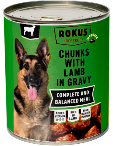 Rokus Dog Trossos amb Xai en Salsa 1240 gr. EAN 8710862994714