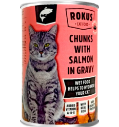 Rokus Cat Trozos con Salmón en Salsa 415 gr. EAN 8710862994844