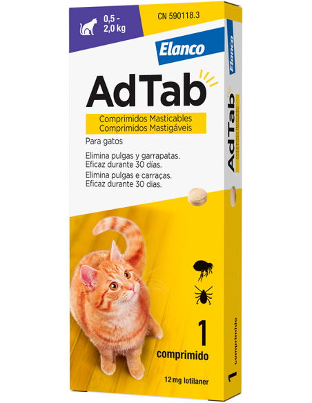 AdTab Cat Comprimits Masticables Antiparasitaris