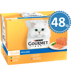 Purina Gourmet Gold Adult Mousse Multi Pack. EAN 7613036443937 / 7613033303081 / 8445291837966