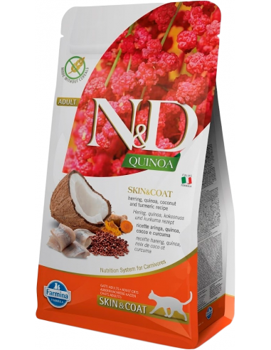 Farmina N&D Quinoa Skin & Coat Adult Arenque. 8010276035813