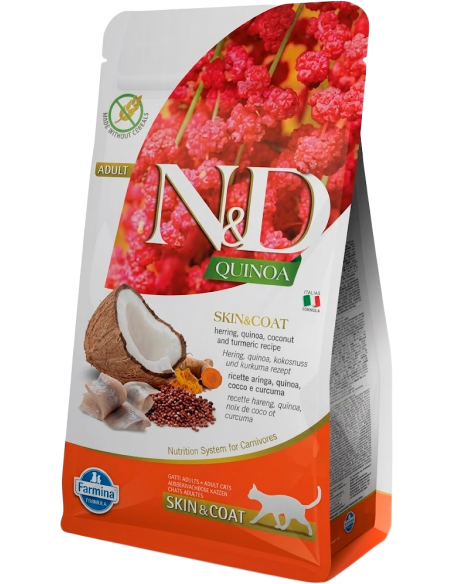 Farmina N&D Quinoa Skin & Coat Adult Arenque. 8010276035813