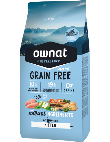 Ownat Cat Prime Grain Free Kitten. EAN 8429037016600 / 8429037016594