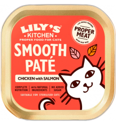Lily`s Kitchen Cat Smooth Paté Pollastre i Salmó 85 gr. EAN 5056273611295