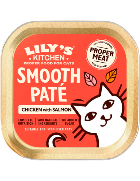 Lily`s Kitchen Cat Smooth Paté Pollo y Salmón 85 gr. EAN 5056273611295