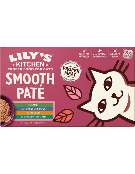 Lily`s Kitchen Cat Smooth Paté Multipack 8x85 gr. 5060184243971