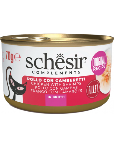 Schesir Cat Pollo con Gambas en Caldo