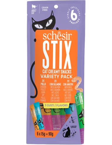 Schesir Cat Stix Creamy Snacks Variety Pack 90 gr. 8005852235046