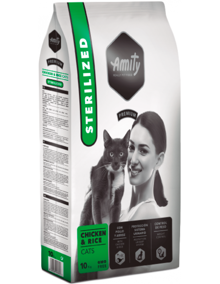 Amity Cat Premium Chicken & Rice Sterilized 10 kg. EAN 8436538948958