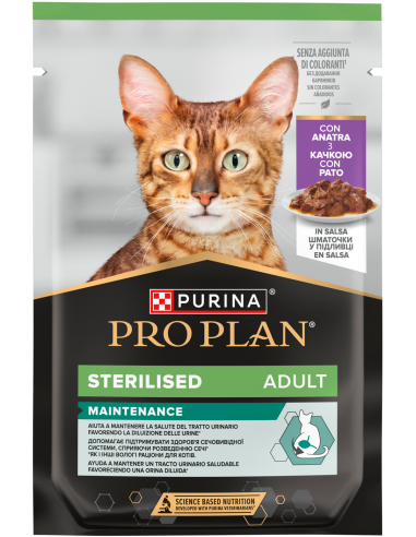 Purina Pro Plan Cat Adult Sterilised Ànec en Salsa 85 gr. EAN 8445290968326