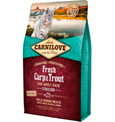 Carnilove Cat Adult Sterilised Grain Free Carpa y Trucha. 8595602527441