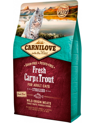Carnilove Cat Adult Sterilised Grain Free Carpa y Trucha. 8595602527441