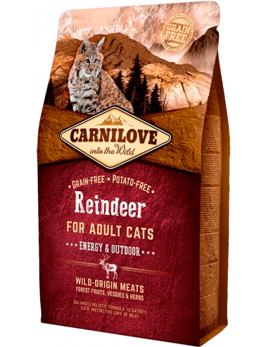 Carnilove Cat Adult Energy Outdoor Grain Free Ren. EAN 8595602512249