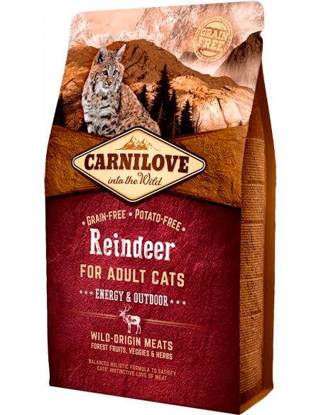 Carnilove Cat Adult Energy Outdoor Grain Free Ren. EAN 8595602512249