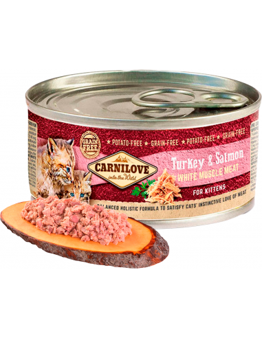Carnilove Cat Kitten Grain Free Gall Dindi i Salmó 100 gr. EAN 8595602528950
