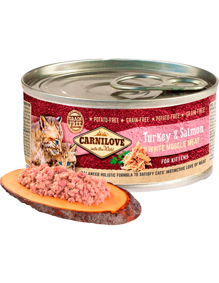 Carnilove Cat Kitten Grain Free Gall Dindi i Salmó 100 gr. EAN 8595602528950