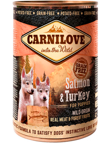 Carnilove Dog Puppy Grain Free Salmó i Gall Dindi 400 gr. EAN 8595602529254