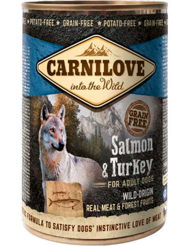 Carnilove Dog Adult Grain Free Salmó i Gall Dindi 400 gr. EAN 8595602529278
