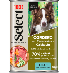 Picart Select Dog Adult Cordero con Zanahorias y Calabacín 400 gr. EAN 8436011151967