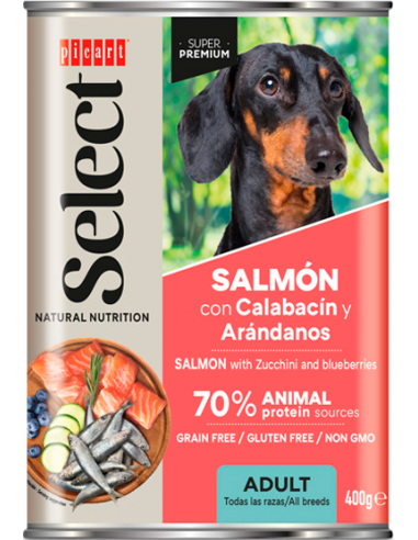 Picart Select Dog Adult Salmó amb Carbassó i Nabius 400 gr. EAN 8436011151950