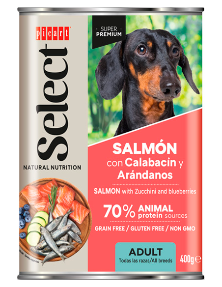 Picart Select Dog Adult Salmó amb Carbassó i Nabius 400 gr. EAN 8436011151950