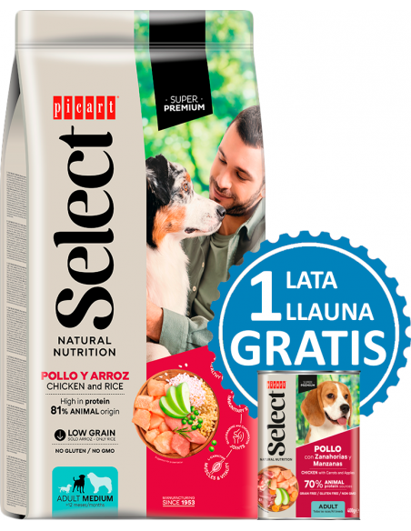 Picart Select Dog Adult Medium Pollo, Pavo y Arroz
