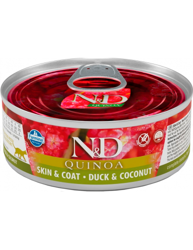 Farmina N&D Quinoa Skin & Coat Pato y Coco 80 gr. EAN 8606014102147