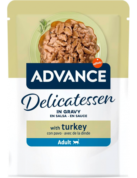 Advance Cat Delicatessen con Pavo en Salsa 85 gr. 8410650639000