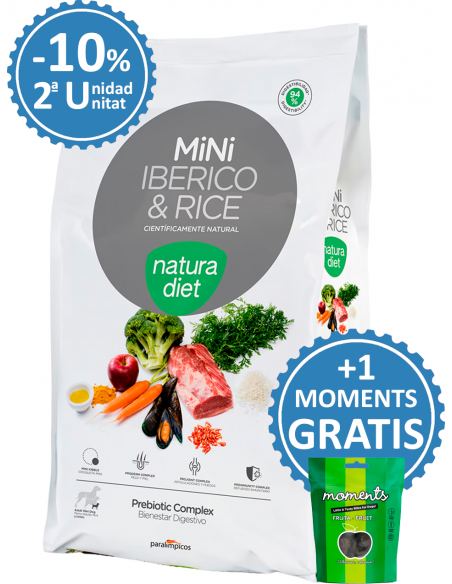 Dingo Natura Diet Adult Ibérico & Rice Mini. EAN 8436596675650