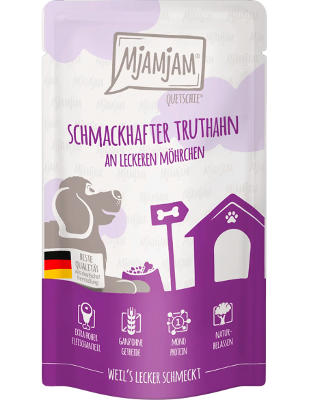 MjAMjAM Dog Pavo con Zanahorias 125 gr. 4260512879877