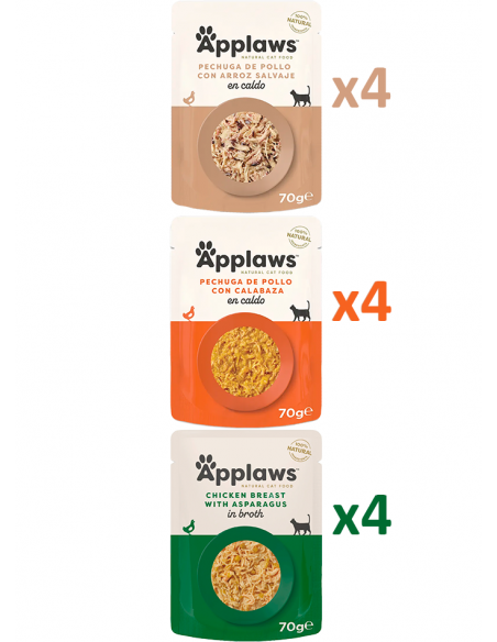 Applaws Adult Pit de Pollastre en Brou Multipack 12x70 gr. 5060122496599