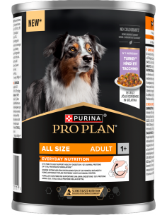 Purina Pro Plan Dog All Size Adult Pavo en Gelatina 400 gr. 8445291031111
