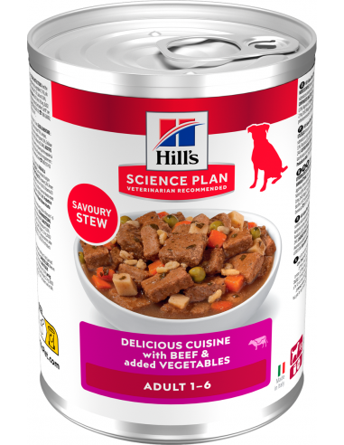 Hill`s Science Plan Dog Adult Estofat Boví i...