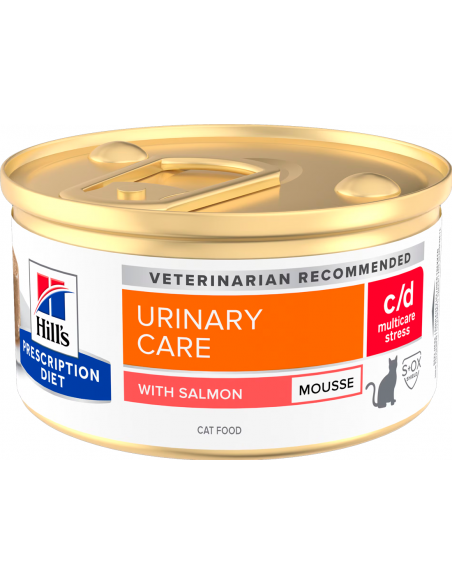 Hill`s Prescription Diet Cat c/d Multicare Stress Mousse Salmón