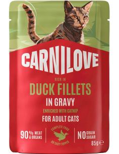 Carnilove Cat Duck Fillets amb Catnip en Salsa 85 gr. 8595602582693