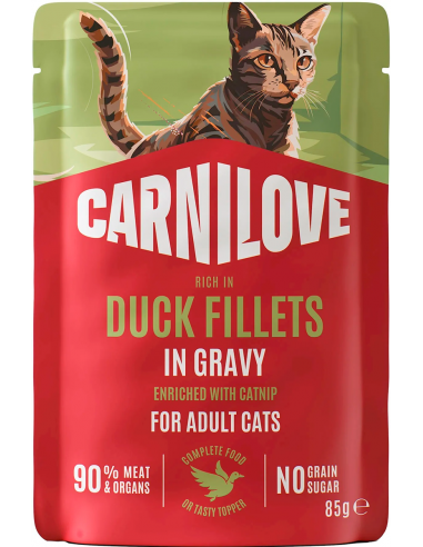 Carnilove Cat Duck Fillets con Catnip en Salsa 85 gr. 8595602582693