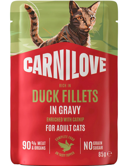 Carnilove Cat Duck Fillets amb Catnip en Salsa 85 gr. 8595602582693