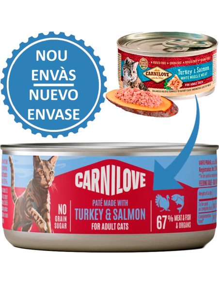 Carnilove Cat Adult Pavo y Salmón Paté