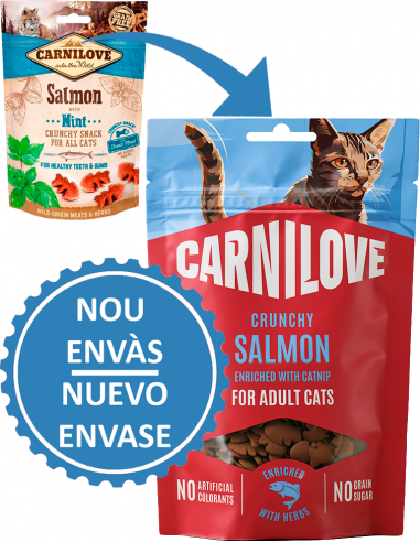 Carnilove Cat Crunchy Snack Salmón con Catnip