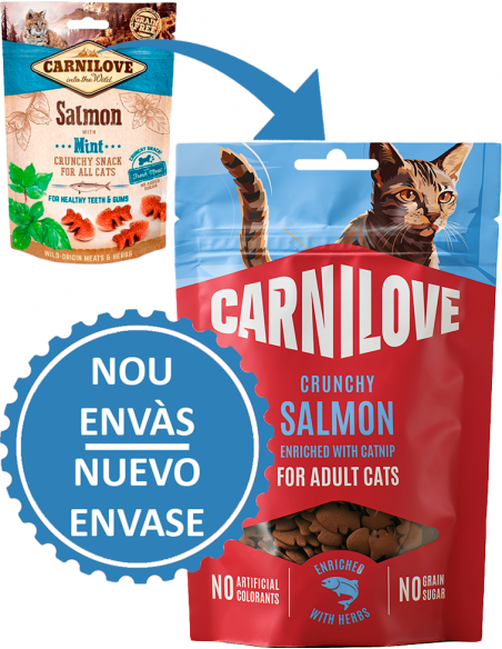 Carnilove Cat Crunchy Snack Salmó amb Catnip